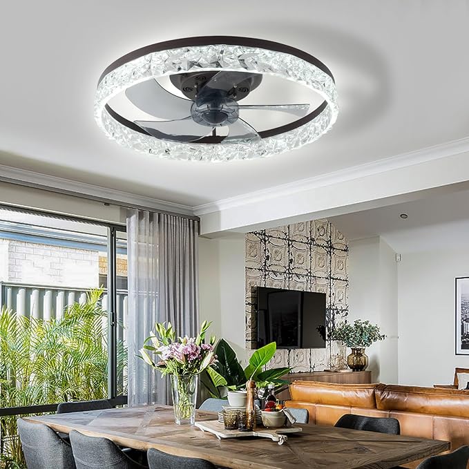 Ventilador de Techo 20" con Luz LED, Control Remoto, 6 Veloc miniatura 4