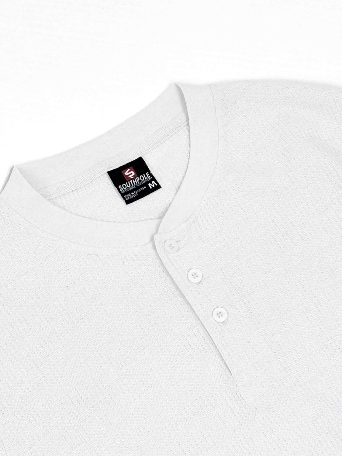 Southpole Mens Thermal Henley Shirt Long Sleeve Soft Waffle Knit 3-Button Top for Men, Sizes S–2XL - Image 3
