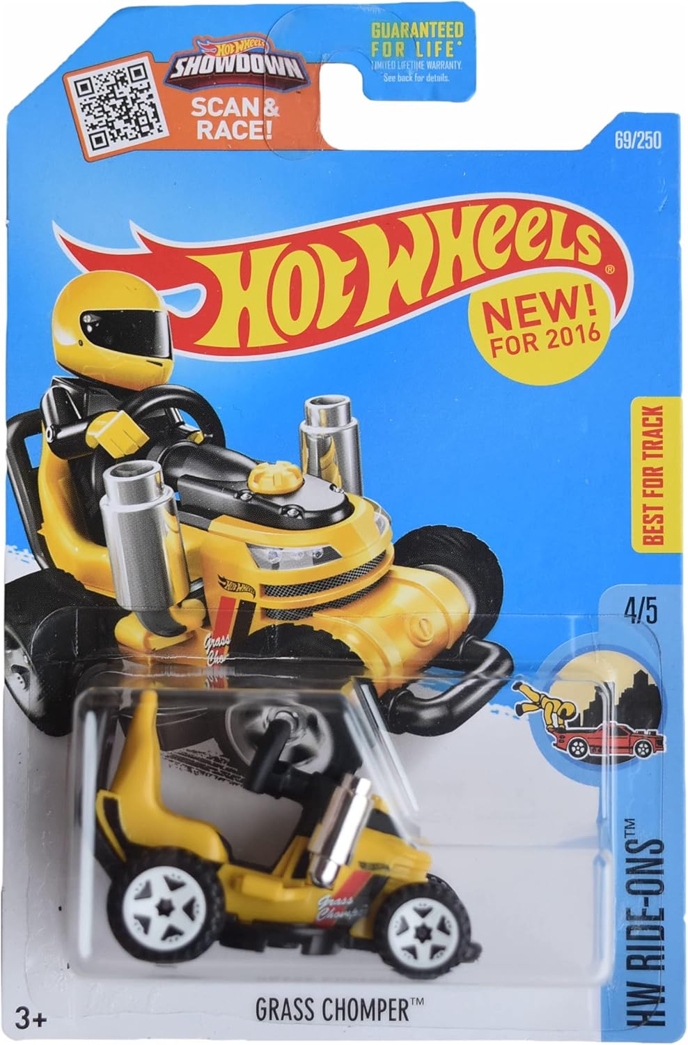 Hot Wheels Grass Chomper - Ride Ons 4/5 Yellow 69/250