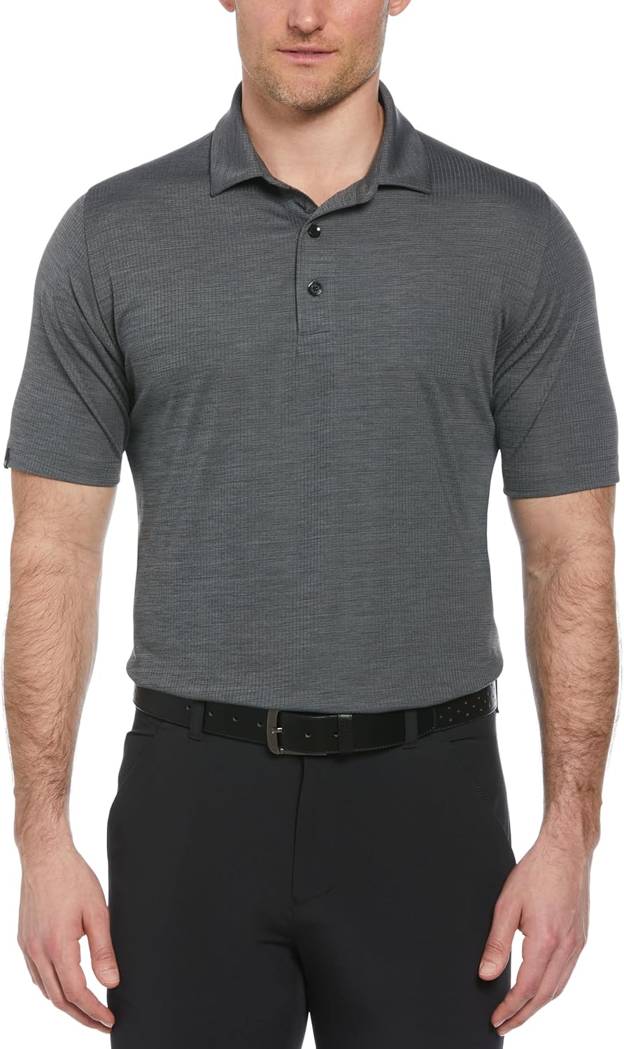 Callaway Men's Ventilated Classic Jacquard Short Sleeve Golf Polo, Stretch Seams, Moisture-Wicking (Available in Big & Tall)