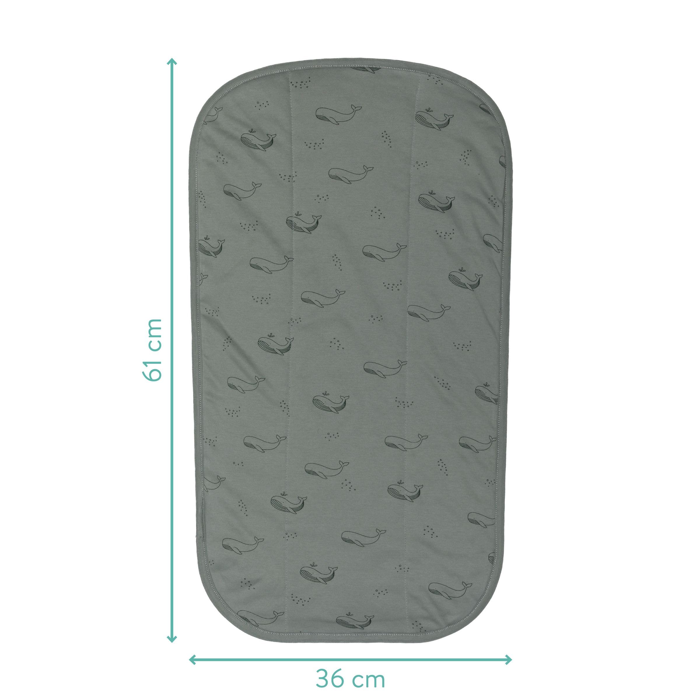 Fillikid Frottee Auflage für Wickelmulde Soft Care 60x36 cm | Wendbare Wickelauflagen-Einlage aus 100% Baumwolle | Saugfähig, hautfreundlich & waschbar | Weiche Wickelunterlage für Babys