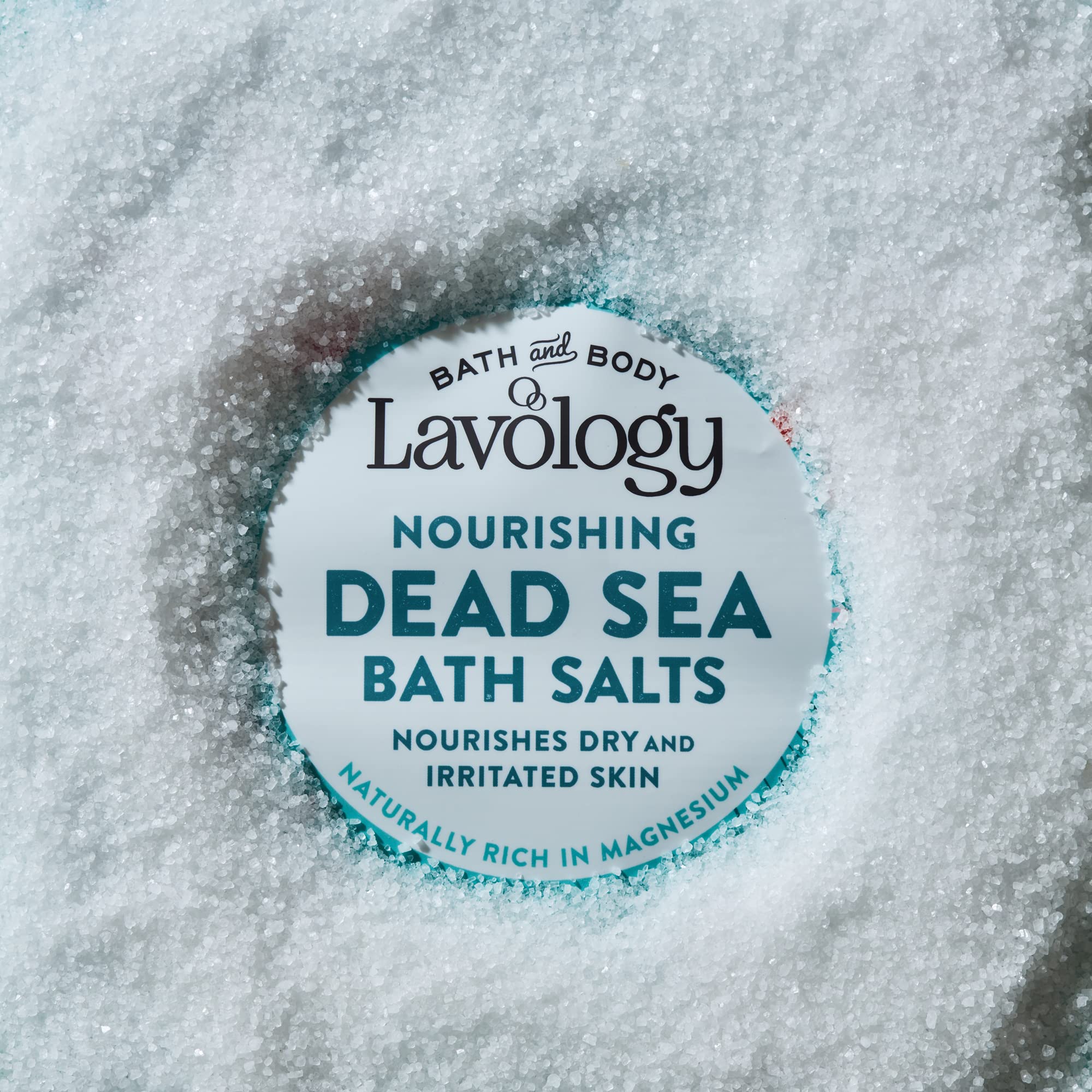 Lavology Sel de bain de la Mer Morte - 5kg - Tous les ingrédients naturels - Nourrit les peaux sèches et irritées
