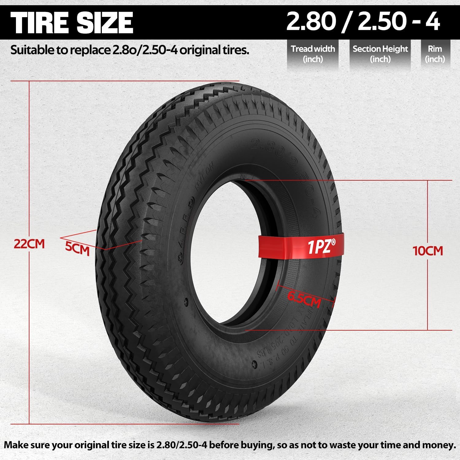 1PZ T25-XX2 2.80/2.50-4" Tire & Inner Tube with TR87 Bent Valve Stem for Utility Cart Dolly Hand Truck Wheelbarrows Trolly Lawn Mowers (2 Set)