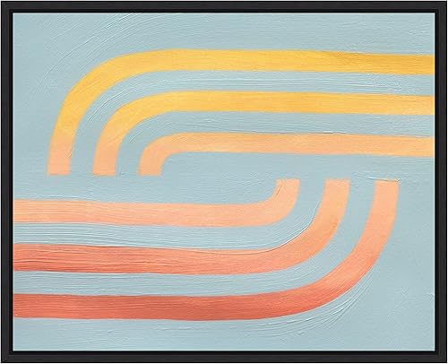 Miniatura 13 de Amanti Art Framed Canvas Wall Art 23x28 Woven Sea And Sun II by Grace Popp, Framed Wall Art Canvas, Abstract Artwork, Modern Decor, Medium Poster