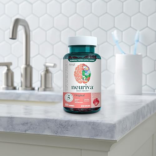 Miniatura 16 de NEURIVA Suplemento cerebral original para memoria, enfoque y concentración, aprendizaje y precisión con nootrópicos clínicamente probados,