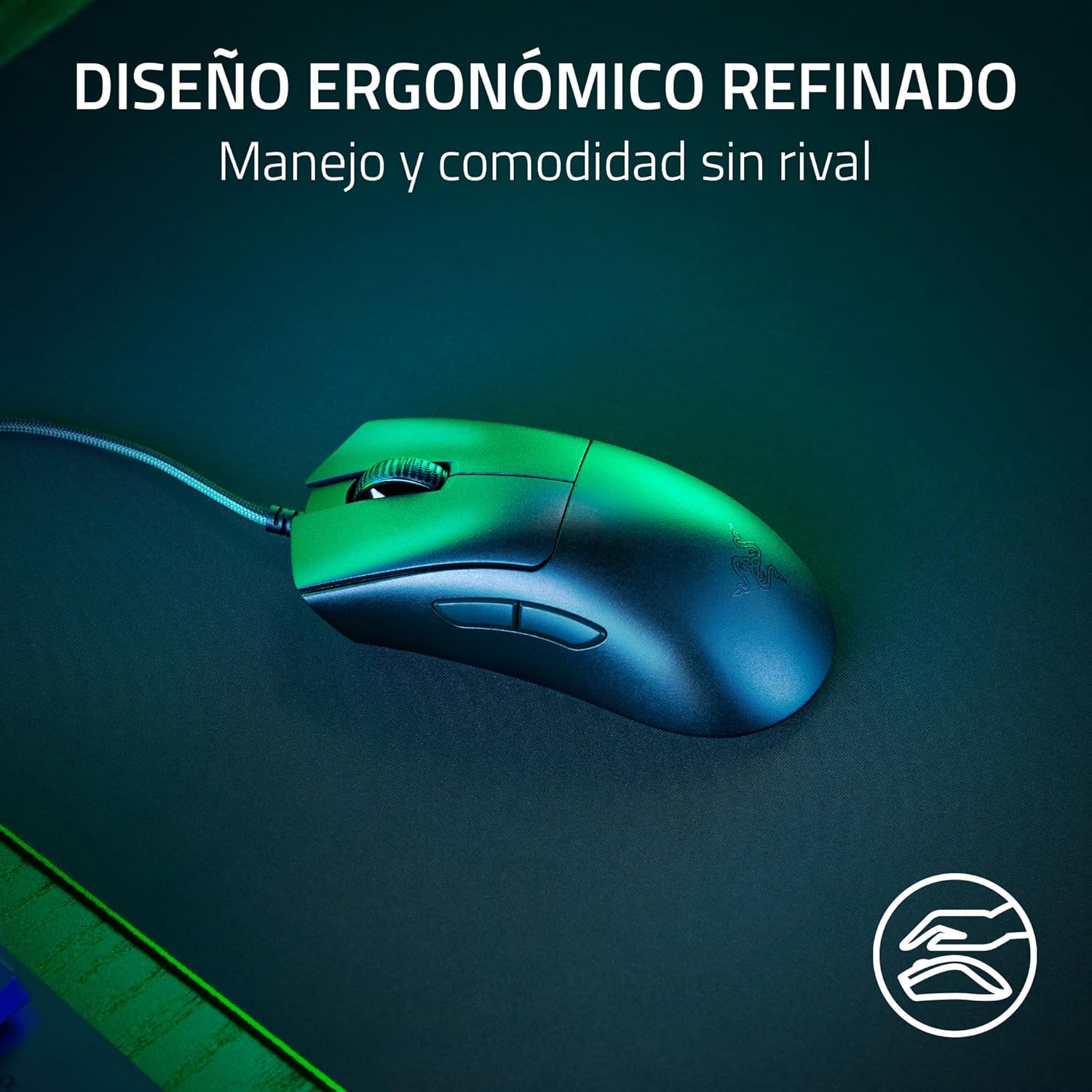 Razer DeathAdder V3 – Ratón Ergonómico para Deportes Electrónicos (Diseño Ligero De 59g, Sensor Óptico De 30K, Interruptores Ópticos de Ratón Gen-3, Tecnología Hyperpolling De 8000 Hz) Negro 4