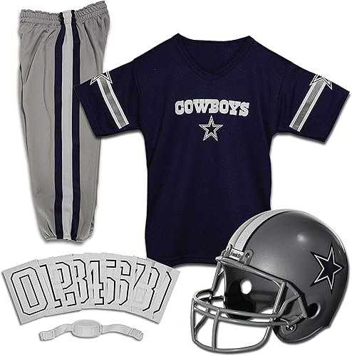 Miniatura 62 de Franklin Sports - Conjunto de uniforme de la NFL para niños y niñas; uniforme de fútbol americano juvenil, incluye casco, camiseta y pantalones