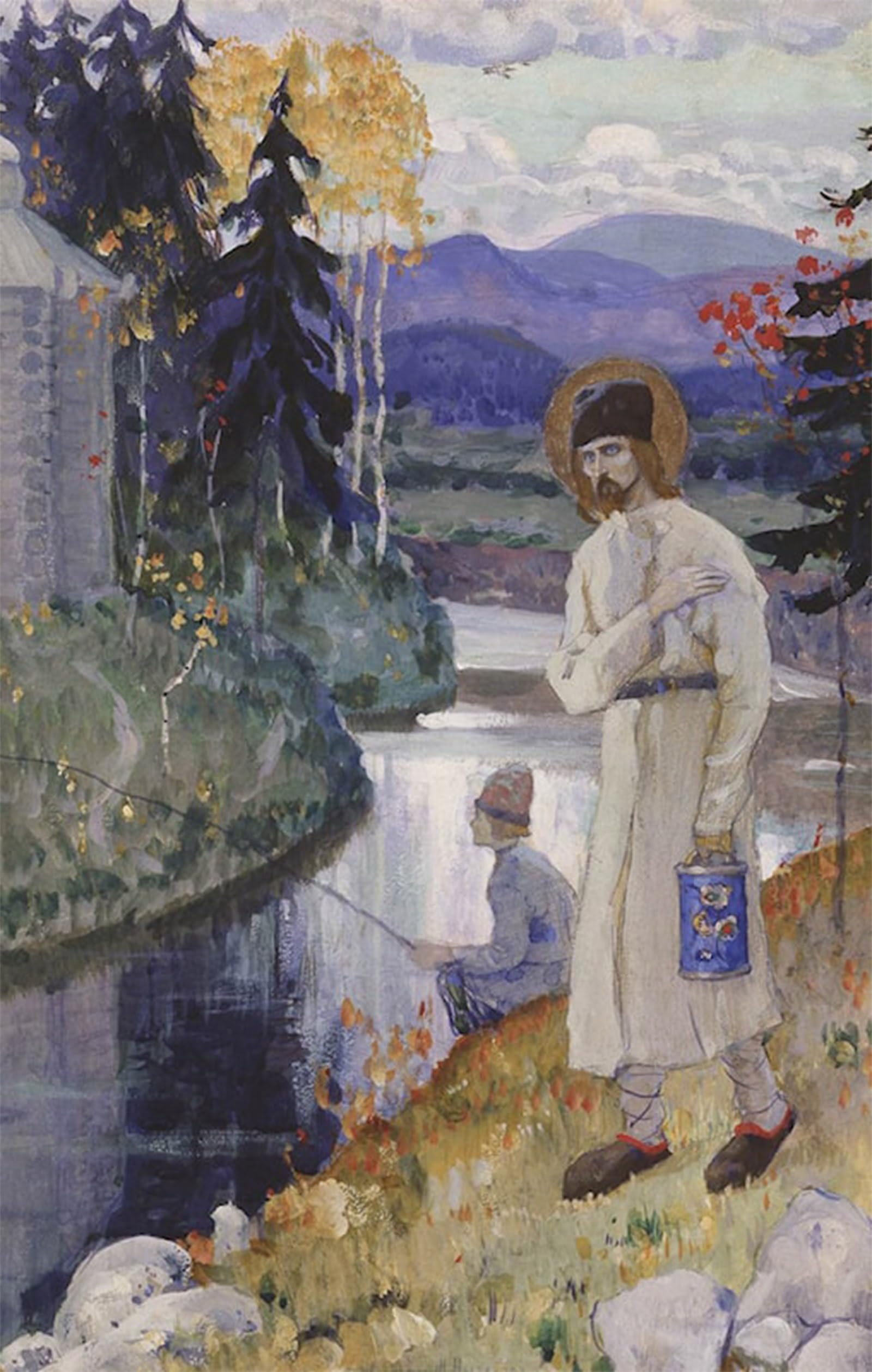 POSTERIIk Famous Modern Artwork Art Mural St. Simeon Verkhotursky Mikhail Nesterov Oil Paintings Pictures for Home Decor 60x90cm