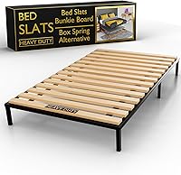 Treaton Queen Bunkie Board - Heavy Duty Wooden Bed Slats, Box Spring Alternative for Platform Beds, Sagging Mattresses & Under Bed Support