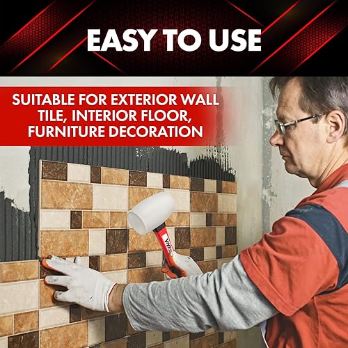 Vista 35 de YY-2-005 - Martillo tipo mazo de goma con mango de madera, 8 onzas, negro