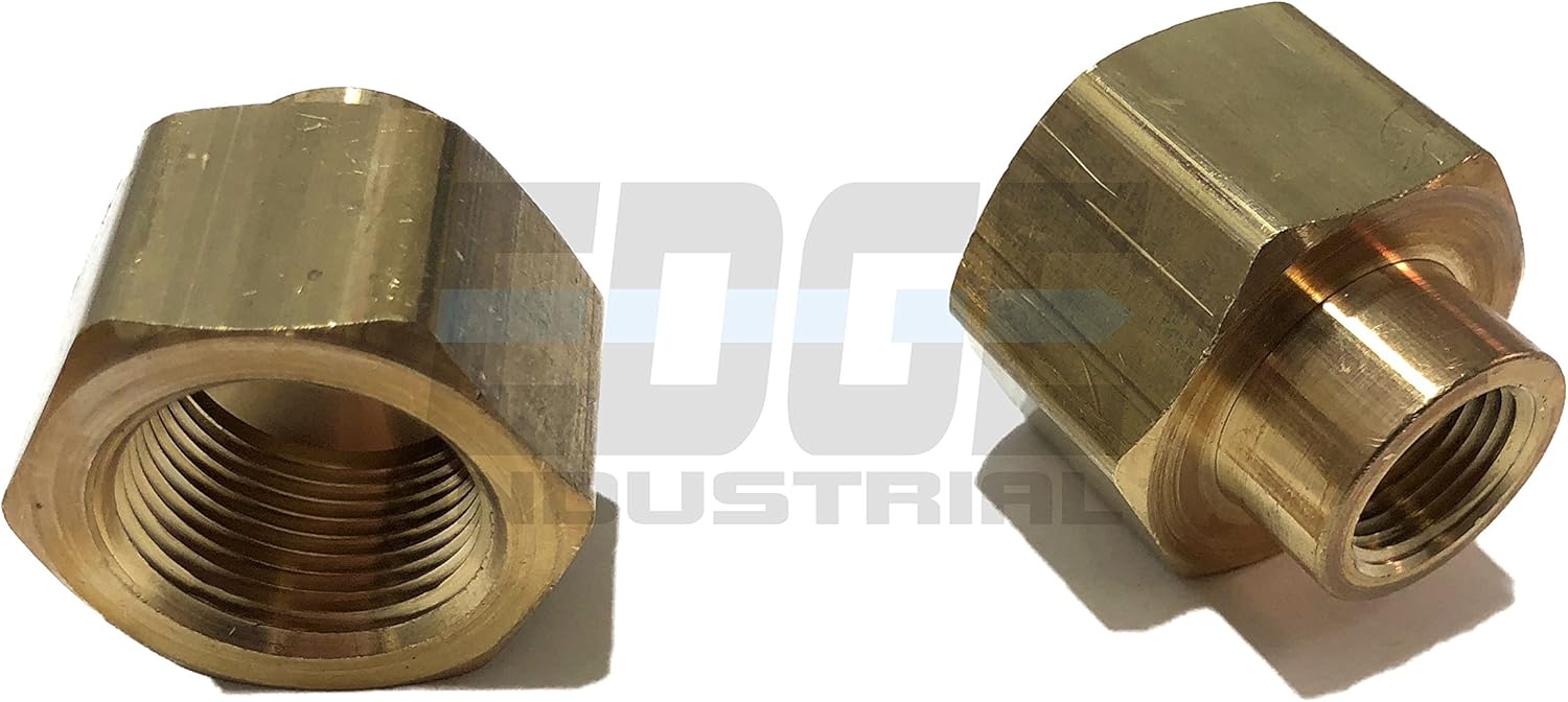 Brass REDUCING Coupling 3/4" X 3/8" Female NPT FNPT Fuel/AIR/Water/Oil/Gas WOG (Qty 01)