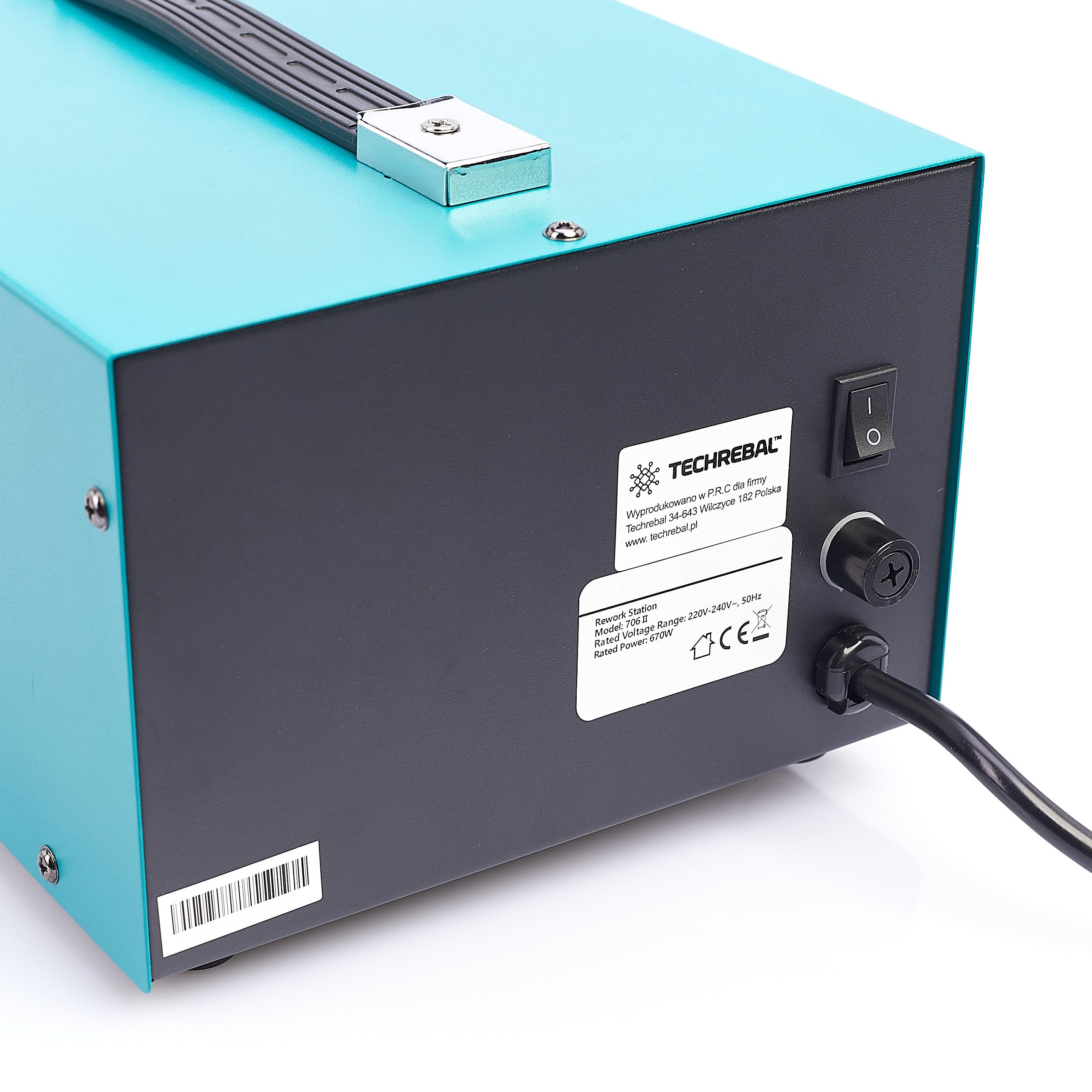Stacja Lutownicza 2w1 Hot Air Techrebal 706 II Lutownica Grotowa Kolbowa Precyzyjna Mocna Na Groty T12