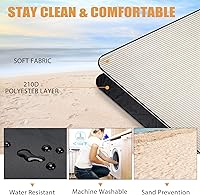 Vista 4 de G GOOD GAIN Mantas de pícnic impermeables extra grandes – Manta para exteriores sin arena plegable con correa de transporte para playa, camping