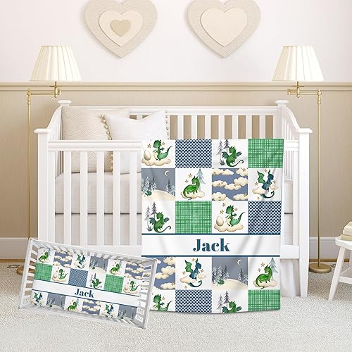 Juego de ropa de cama personalizado para cuna de bebé para niño y niña, juego de ropa de cama personalizado para cuna con nombre, ropa de cama de