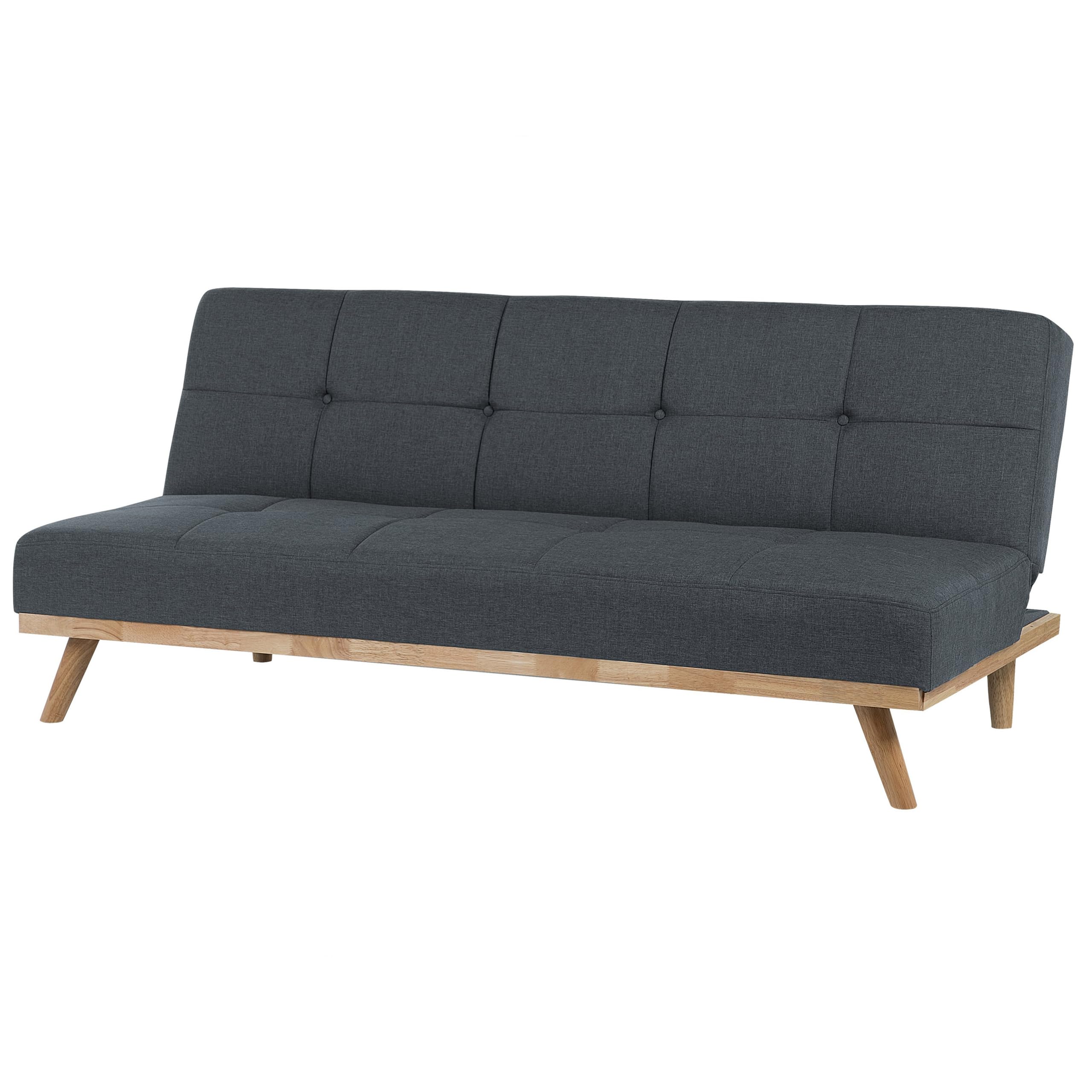 Schlafsofa Polsterbezug in Dunkelgrau modernes Sofa mit Schlaffunktion Couch Froya