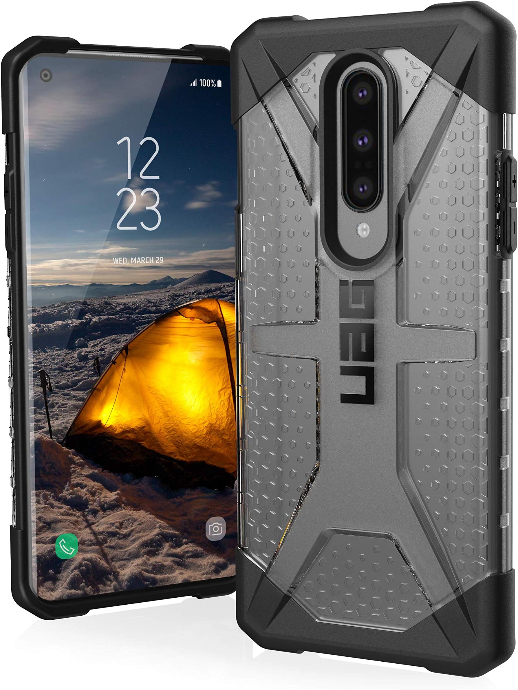 URBAN ARMOR GEAR UAG Designed for OnePlus 8 Case [6.55-inch Screen] Plasma [Ice] Rugged Translucent Ultra-Thin Military Drop Tested Protective Cover