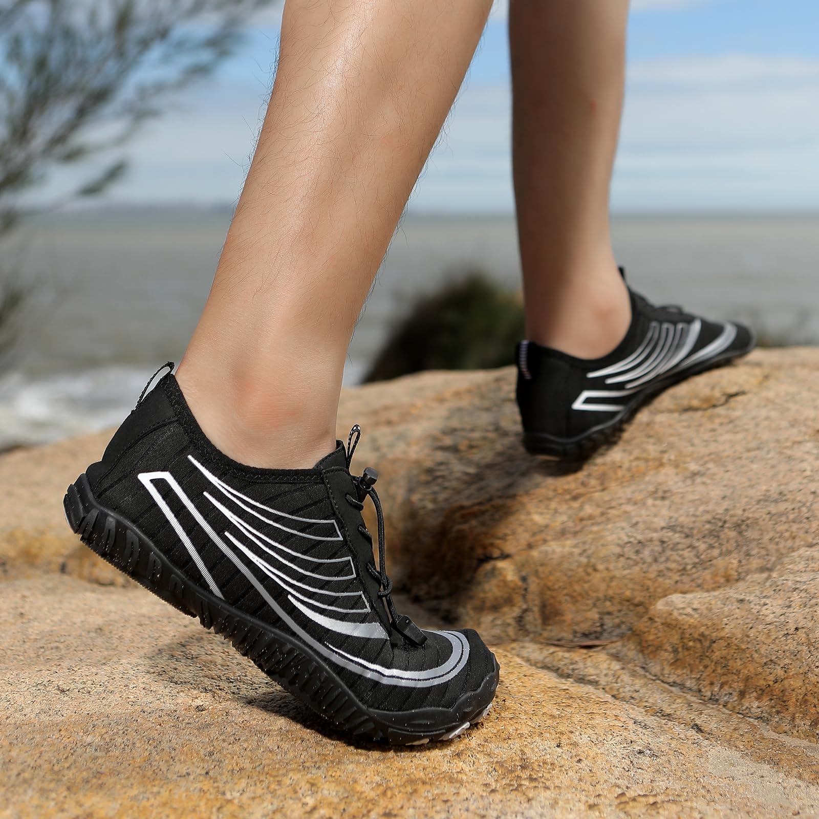Wasserschuhe Für Männer Frauen Schnelltrocknende Strandschuhe Mit Drainagelöchern rutschfeste Sohle Für Surfen Laufen Fahren Pool Outdoor Sport Aqua Sneakers