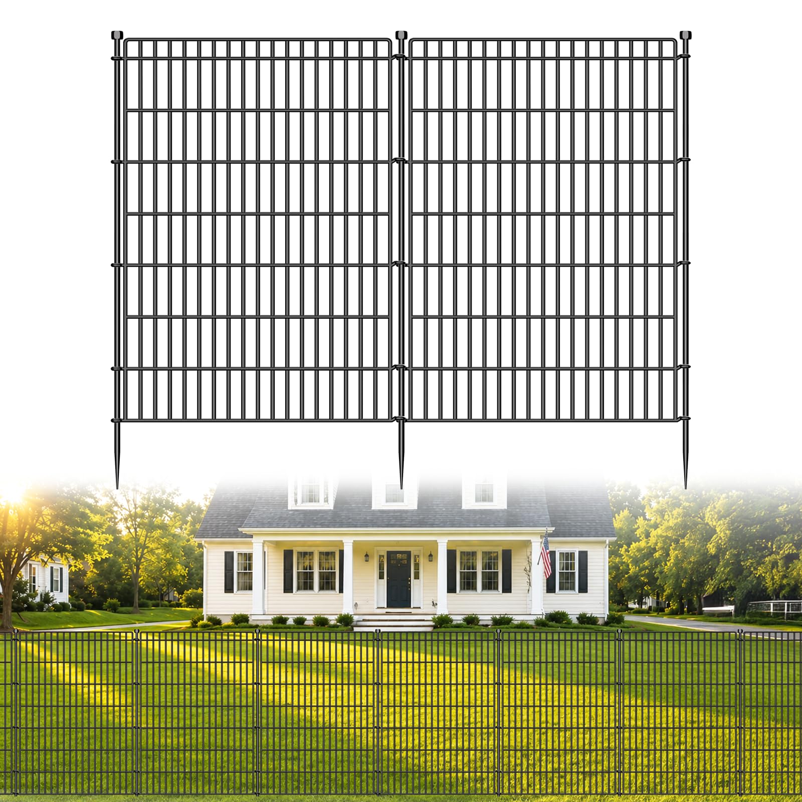 CLEASO 10 Panels No Dig Garden Fence