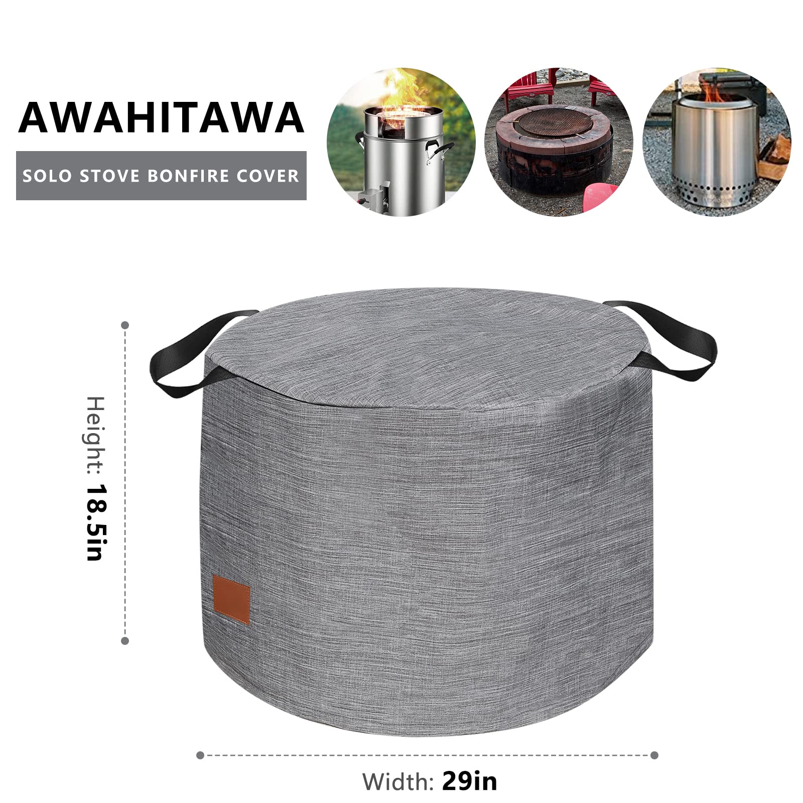 Yukon Fire Pit Cover Waterproof Solo Stove Protector Accessories Fire Pit  Covers Round Outdoor (73x47cm) : Amazon.de: Garden