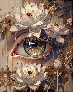 AUKELHJ Paint by Numbers Kit for Adults Beginner, Eye, 16X20 Inch | Paint by Number for Adults, Beginner Friendly, High-Definition Color Canvas, Stress Relief, Home Decor, Gifts, Unframed