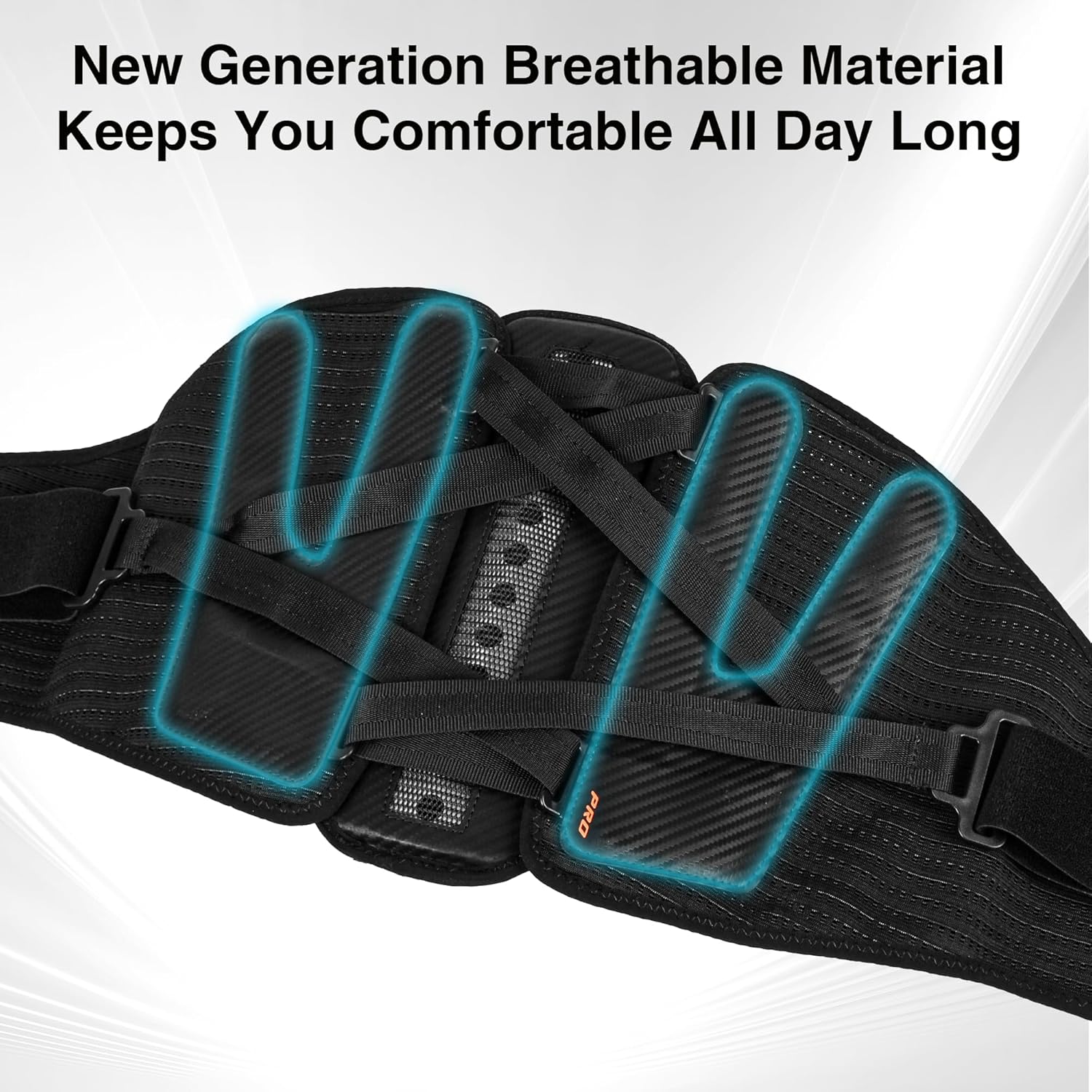 TIMTAKBO 11inch Height Back Brace for Lower Back Pain Relief,9X Power Back Support Brace for Men, Women with Removable Ergonomic Bionic Vertebra Plate, for Herniated Disc, Sciatica, Scoliosis(Large) - Image 6