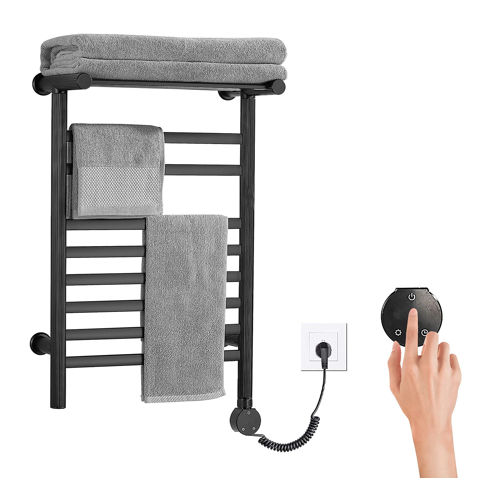 LED Lighted 10x Magnifying Mirror - Travel & Bathroom Portable Vanity Mirror with 360 Rotation & Locking Suction - Square