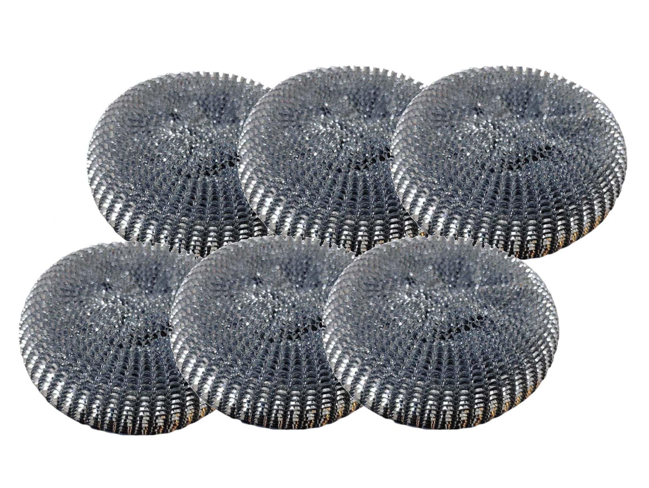 Heavy Duty Hard Plastic Dish Scrubber - Non-Scratch Metallic Finish Scrub Pad for Kitchen Utensils (Pack of 6)-image-31