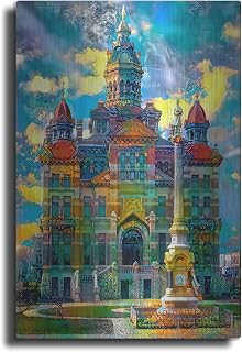 Luxe Metal Art 'Usa Chicago Illinois Prentice Womens Hospital' by Pedro Gavidia Metal Wall Art, 12" x 16"