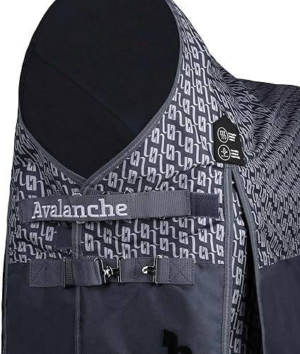 Miniatura 4 de HORZE Avalanche 1200D - Sábana de lluvia de cuello alto (sin relleno)  Manta ligera impermeable para caballo
