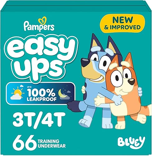 Miniatura 19 de Pampers Easy Ups Bluey - Pantalones de entrenamiento para niños y niñas, talla 6T-7T, 70 unidades, ropa interior para ir al baño