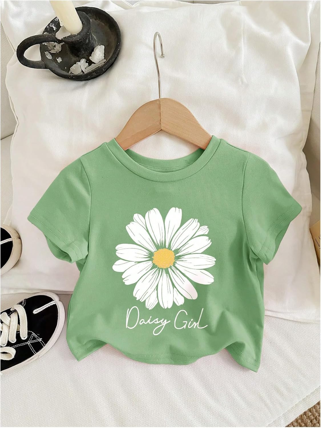 SweatyRocks Girl's 3 Pack T Shirts Floral Letter Graphic Tees Short Sleeve Crew Neck Summer Top - Image 4