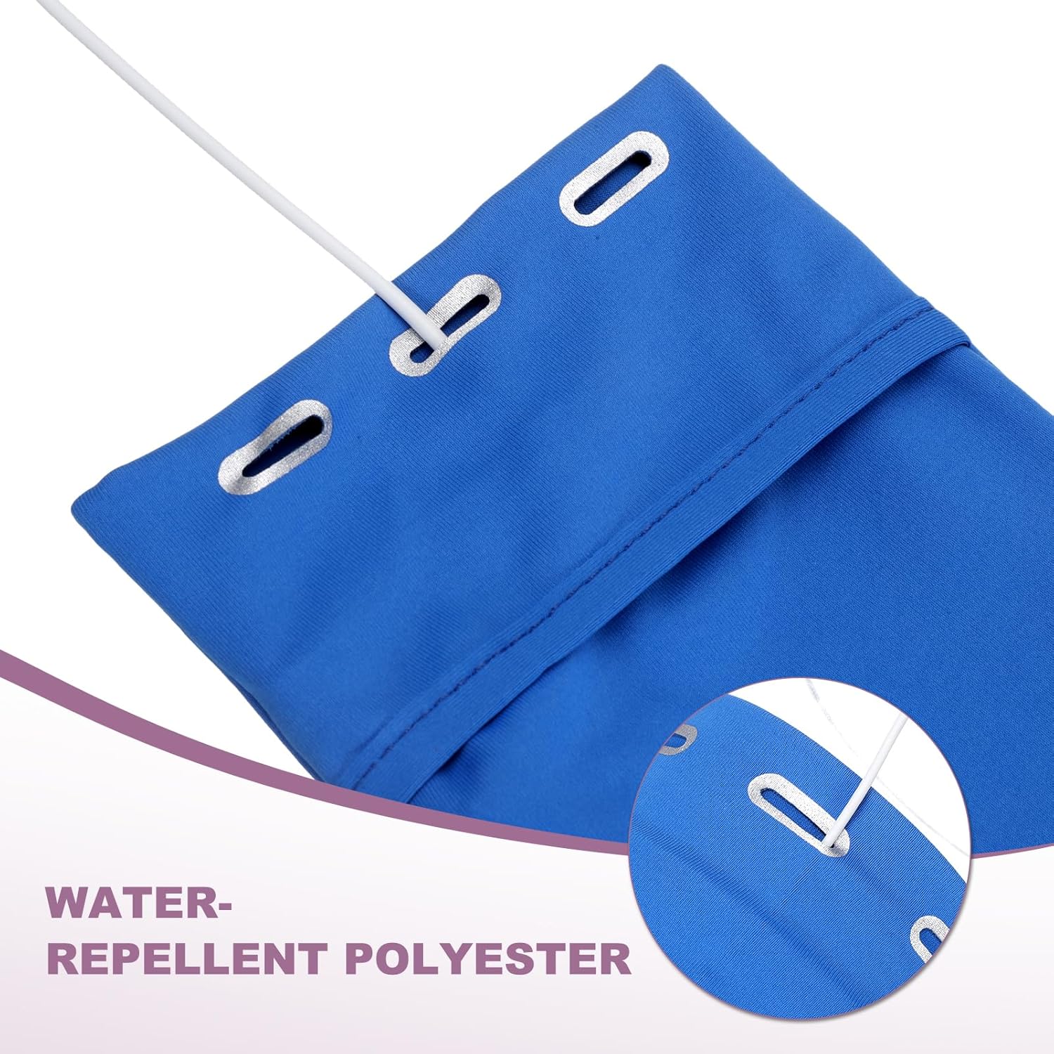 PATIKIL Universal Running Armband Sleeve 7.09"x3.94", Cell Phone Arm Bands Sleeve with Zipper Pocket for Key Earphones Credit Cards Sports Gym Workouts Exercise (S, Blue) - Image 3