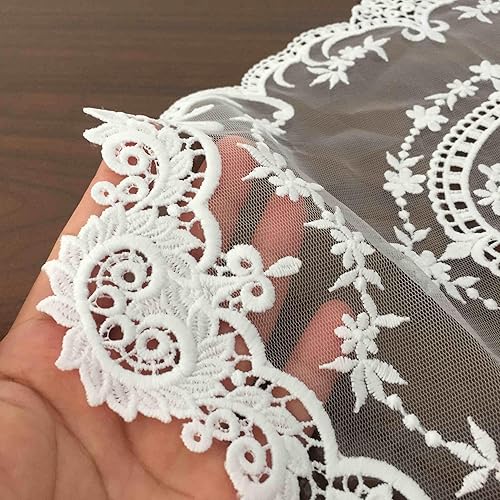 Miniatura 4 de Paquete de 2 manteles individuales de encaje retro, manteles individuales de ganchillo francés, manteles bordados a mano, 12 x 16 pulgadas, manteles