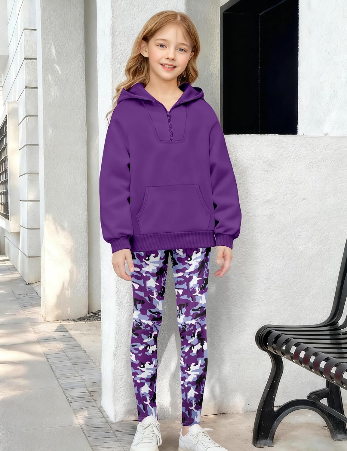 MIGU Girls Clothes Tie Dye Hoodie Sweatshirt + Camo Sweatpants Girls Clothing Sets 2 Piece Fall Winter Outfits 6-14T - Image 2