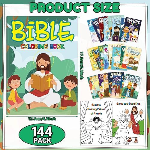 Miniatura 2 de Liliful Libro de colorear de 144 piezas de Belén para niños, libro de colorear de bricolaje, arte de la natividad, libro de dibujo con Jesús Ángel