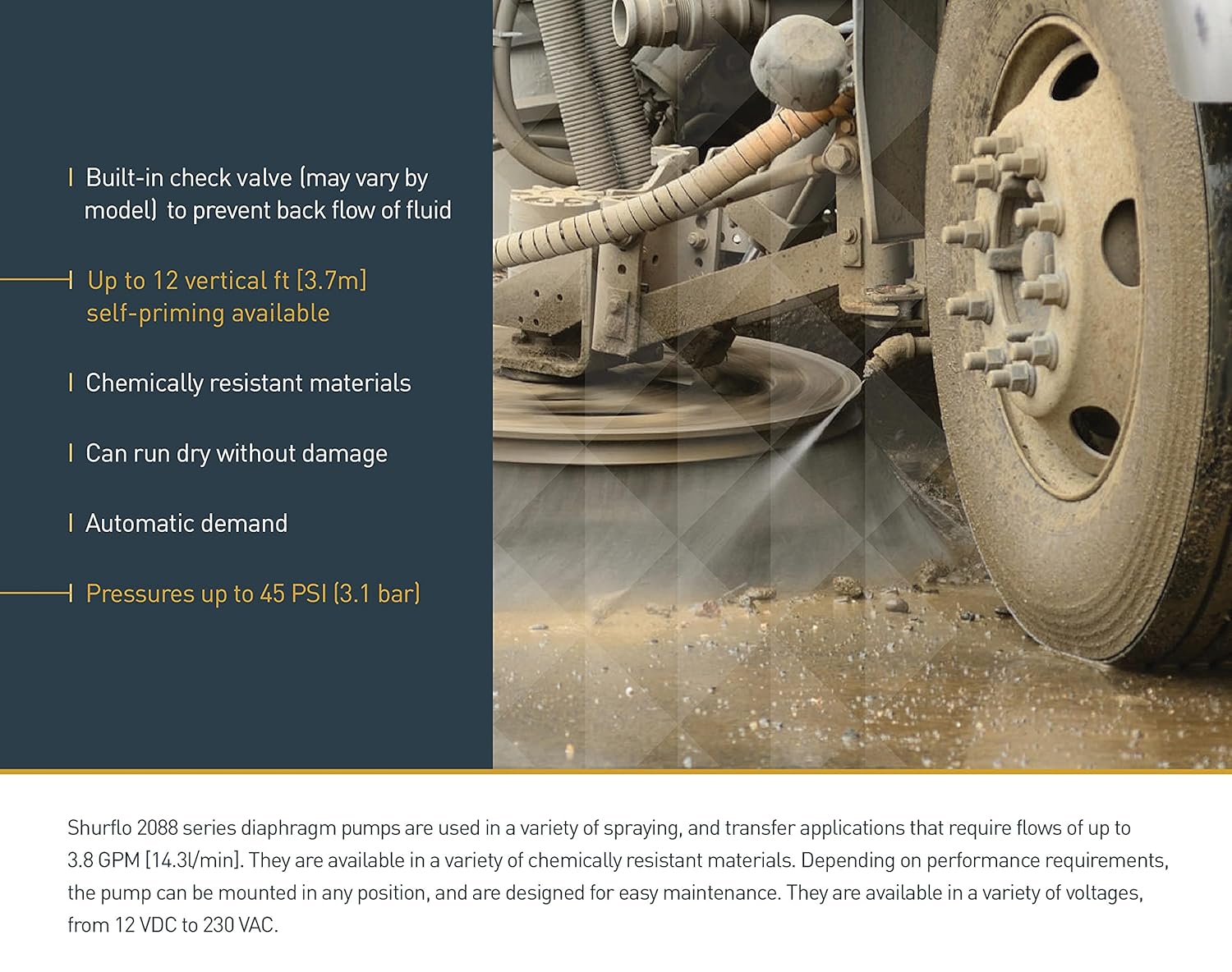 Amаzіng 🔥 Shurflo 2088-343-135 Automatic-Demand Diaphragm Pump, 12VDC, 45 PSI Demand Switch, 3.0 GPM With Viton Valves, Santoprene Diaphragm, Self-Priming, 10 AMPS (Max), 1/2-14 NPSM Port