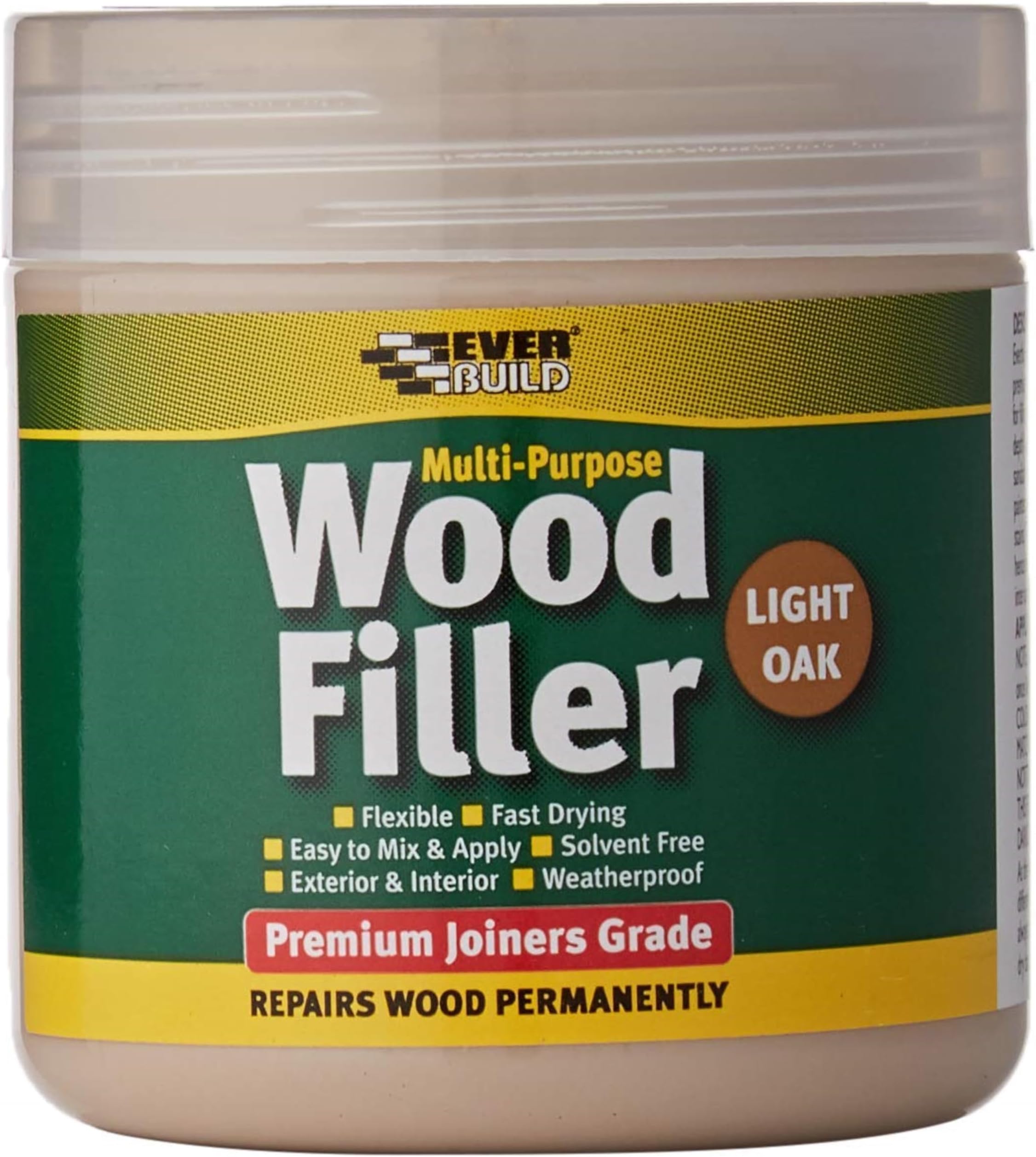Multipurpose Wood Filler – Suitable for Indoor and Outdoor Use – Sandable – Light Oak – 250ml