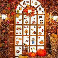 Vista 21 de Christmas Window Clings Xmas Decor - 90 PCS Reusable Double Sided Static Window Stickers - Merry Christmas Gel Decals for Xmas Decorations Indoor