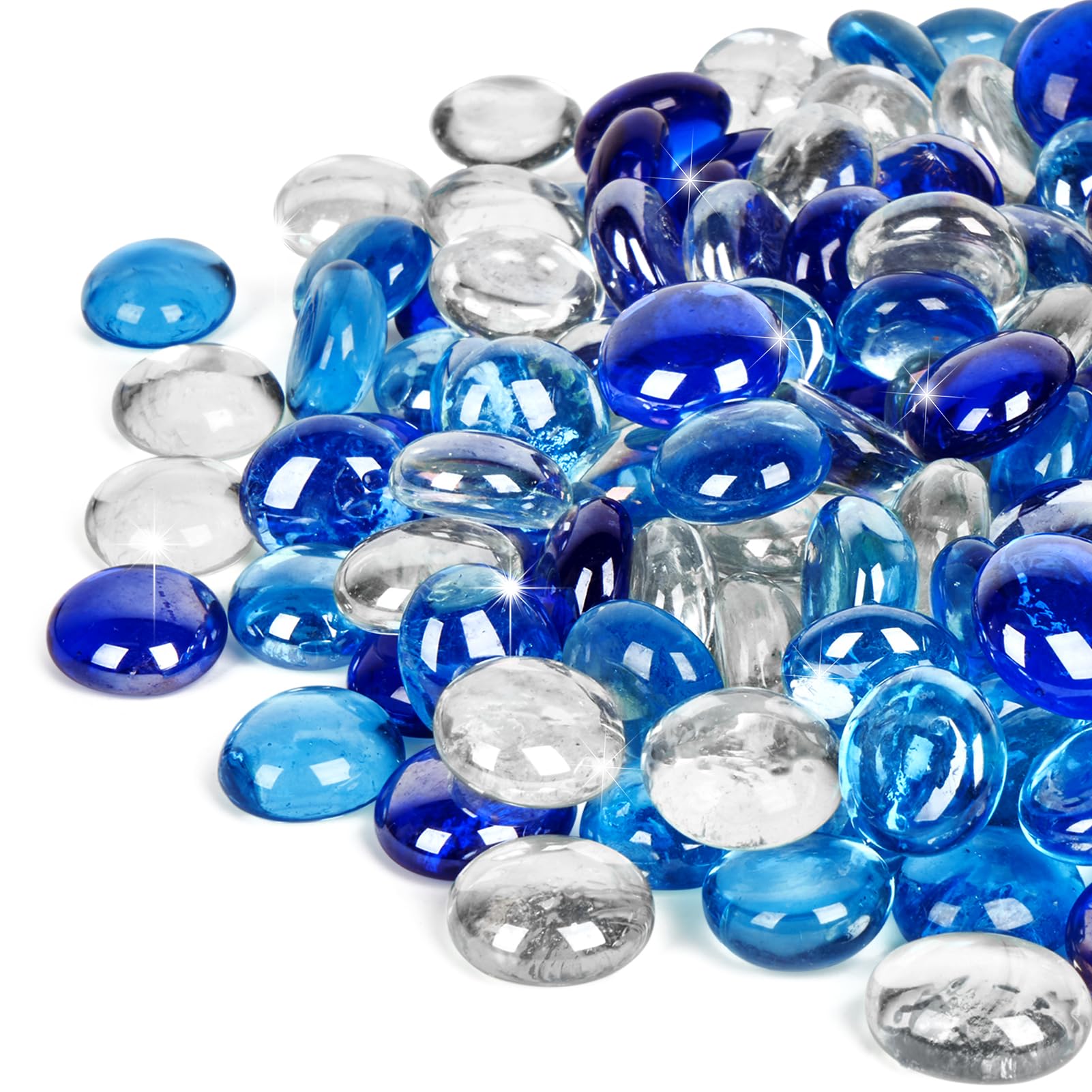 Caribbean Blue Fire Glass - 10 lbs for Fire Pits -10