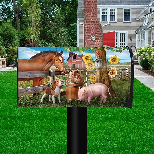 Miniatura 9 de Briarwood Lane Funda para buzón, tamaño estándar, divertida funda para buzón de verano de granja