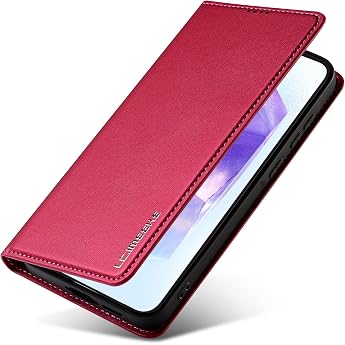 Case Compatible with Samsung Galaxy A34 5G PU Leather Flip Cover with Card Slot with Wallet Stand Mobile Phone Case for Samsung A34 Pink