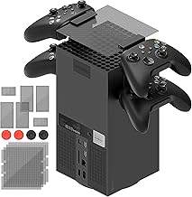 Dust Cover and Headset Holder for Xbox Series X, 16 in 1 Dust Filter Accessories for Xbox Series X, Top Dust-Proof Cover Set and Controller Mount Stand Holder for Xbox Series X Console