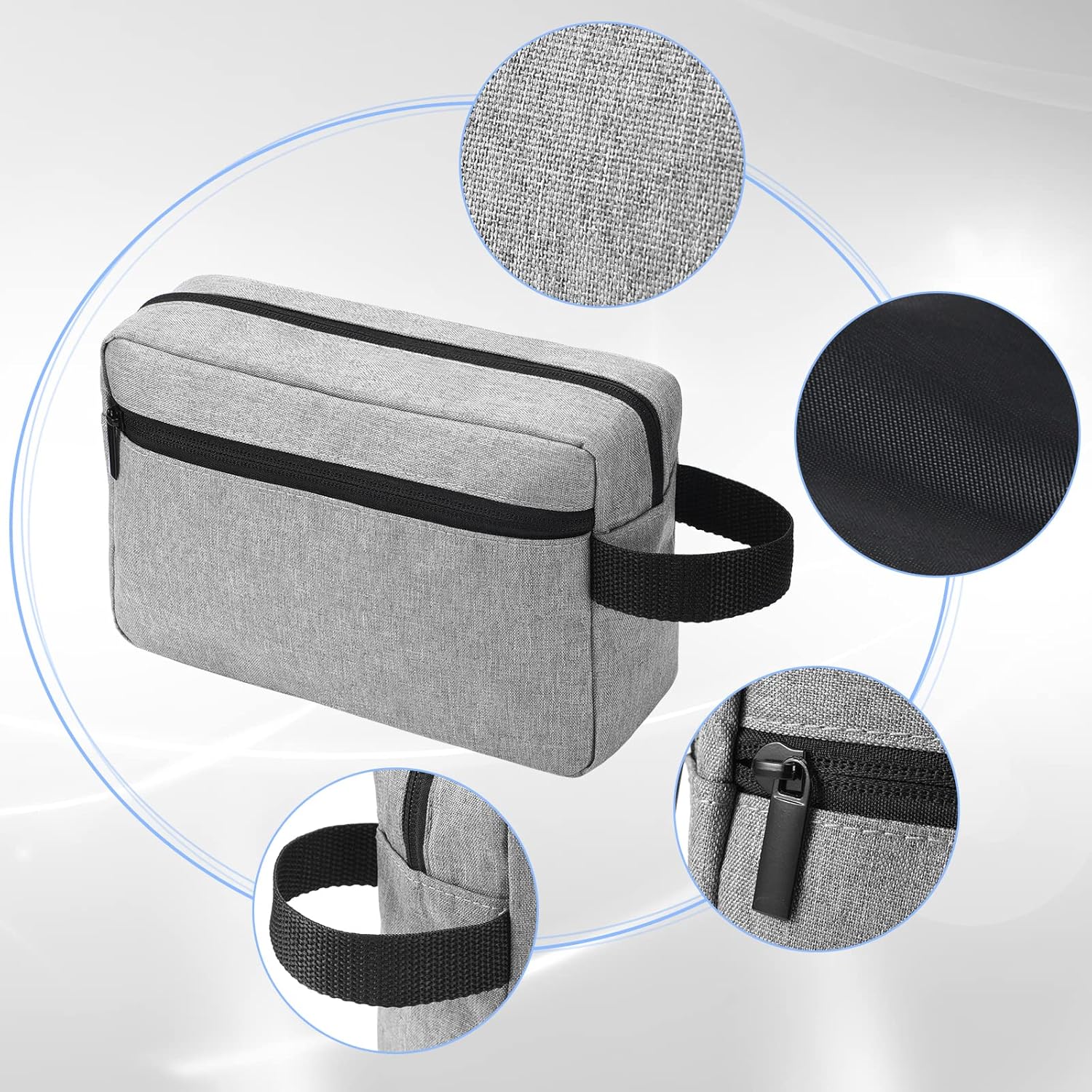 Sanwuta 8 Pcs Travel Toiletry Bag for Men Waterproof Grooming Bag Portable Cosmetic Storage Makeup Pouch Organizer with Large Capacity Groomsmen Gifts for Wedding Day - Image 3