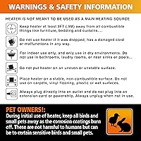 Vista 4 de Comfort Zone Calentador de espacio oscilante con termostato ajustable, de escritorio, ventilador forzado, portátil, sensor de sobrecalentamiento