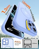 Vista 106 de TOCOL Funda magnética para iPhone 15 Pro Max, protección completa mejorada de la cámara, compatible con Magsafe, protección contra caídas, funda