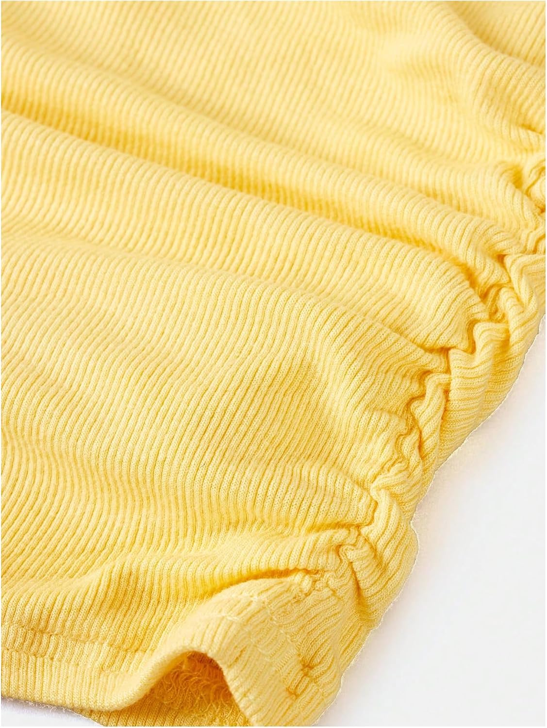 Verdusa Girl's Ruched Strapless Tube Top Backless Ribbed Fitted Going Out Tops