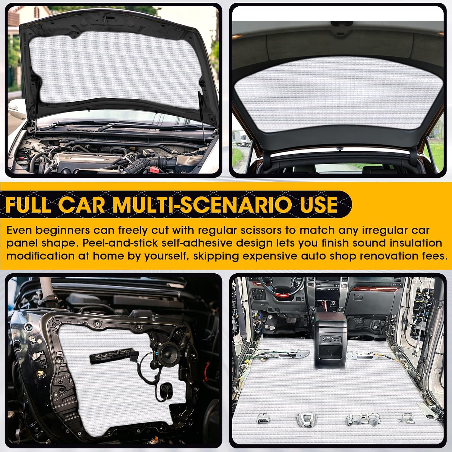 ROADPLUM 39 sqft Premium Car Sound Deadening Mat – 158mil (4mm)