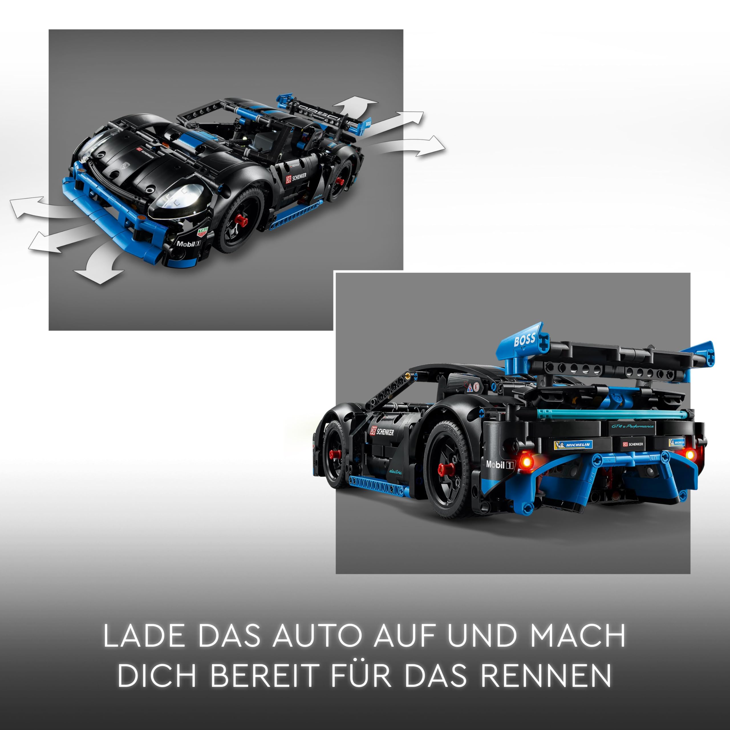 LEGO Technic Porsche GT4 e-Performance Rennwagen, Ferngesteuerter Flitzer, interaktives Modellauto, Geschenk für Kinder, Bauspielzeug ab 10 Jahren 42176
