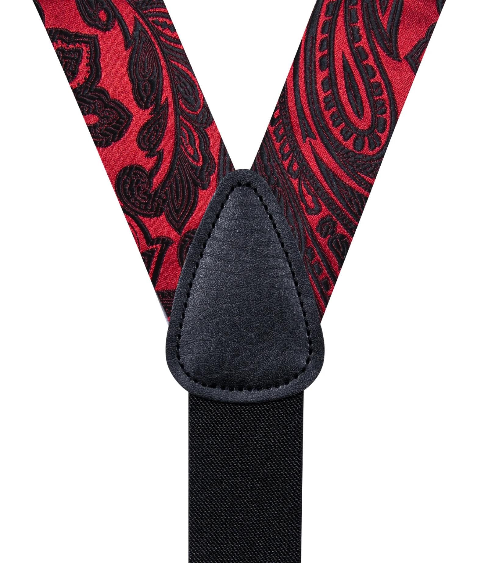 Bretelle Suspender Bretelle Regolabili di Design da Uomo Bretelle A Forma di Y Moda Cintura Elastica con Clip Reggicalze Set Papillon per Pantaloni da Uomo