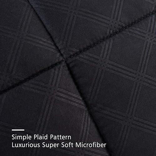 Miniatura 4 de JML - Juegos de edredón de ropa de cama de microfibra con fundas. Patrón bordado y acolchado de color sólido de lujo. Ideal para cualquier